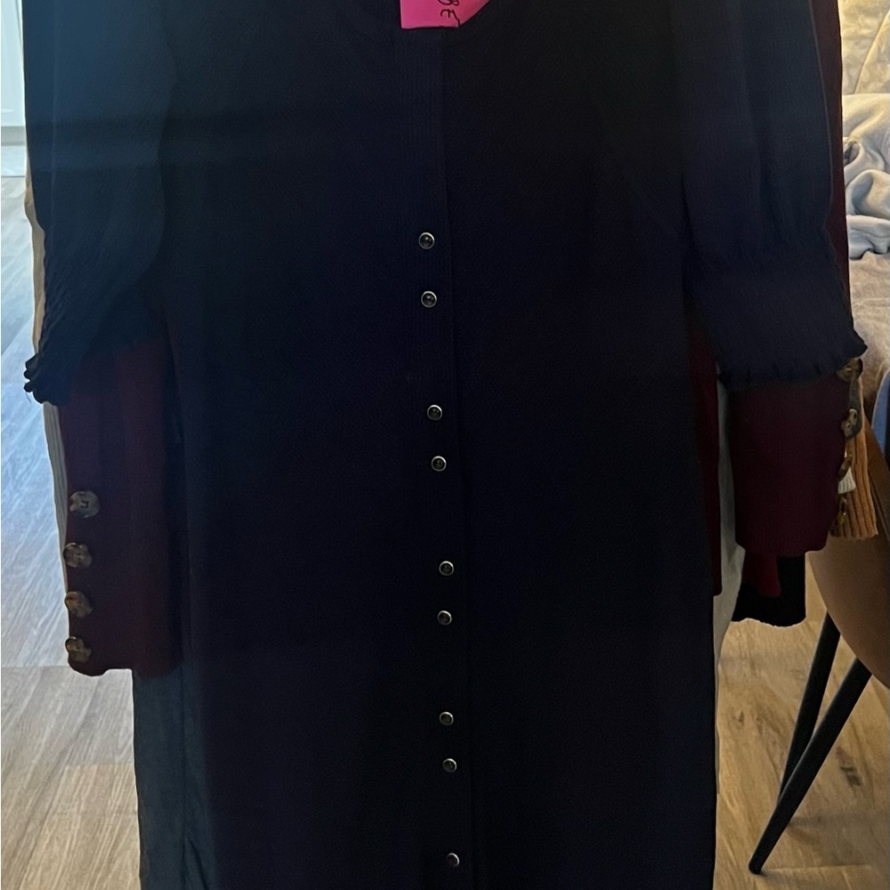Elegant Black Button-Down Dress